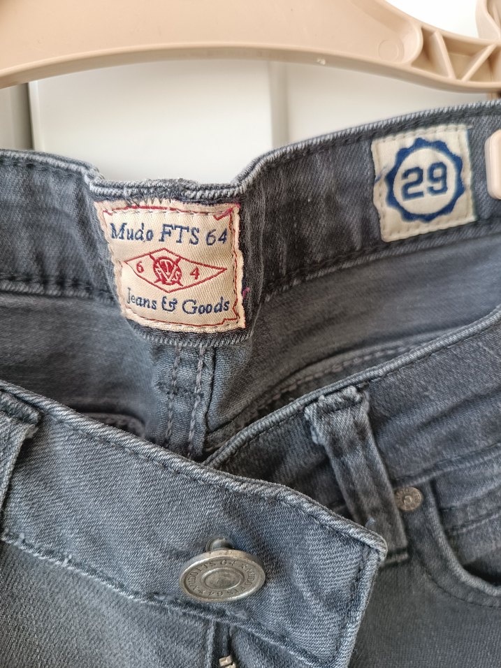 Gri Kadın Denim Kemerli Skinny Jean - Görsel 3