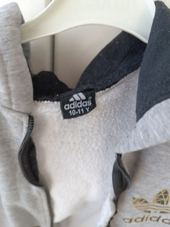 Adidas Gri Kapüşonlu Erkek Çocuk Sweatshirt - Görsel 3