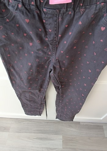 Kız Çocuk Gri Desenli Fit Kot Pantolon - Görsel 4