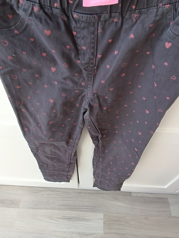 Kız Çocuk Gri Desenli Fit Kot Pantolon - Görsel 4