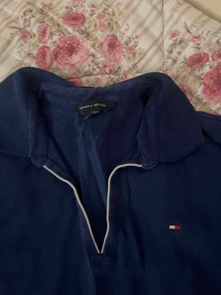 Lacivert V Yakalı Uzun elbise - Görsel 3