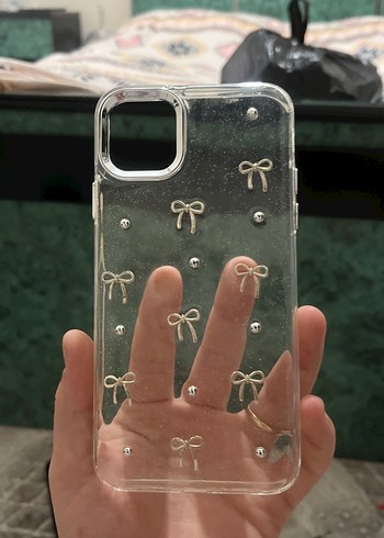 Fiyonk Detaylı Beyaz Bohem Telefon Kılıfı - Görsel 2