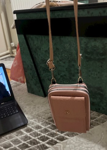 Kadın Pembe Deri Çapraz Çanta - Görsel 2