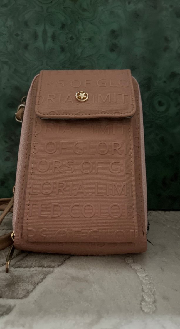 Kadın Pembe Deri Çapraz Çanta - Görsel 3