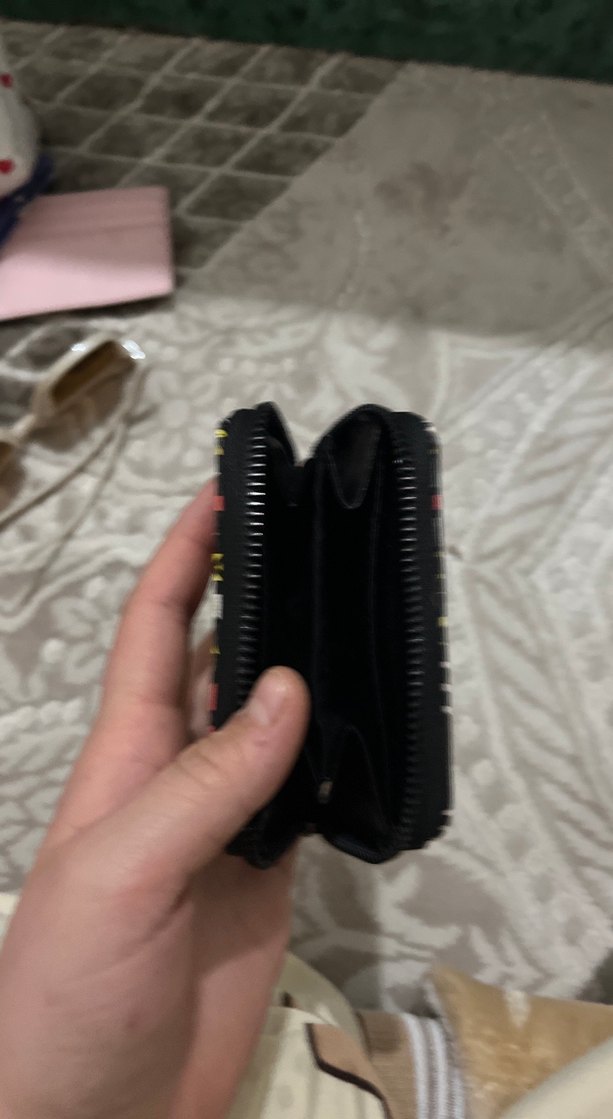 Gri Yılan Desenli Fermuarlı Kadın Cüzdanı - Görsel 2