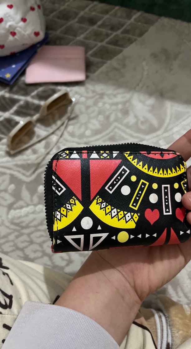 Gri Yılan Desenli Fermuarlı Kadın Cüzdanı - Görsel 3