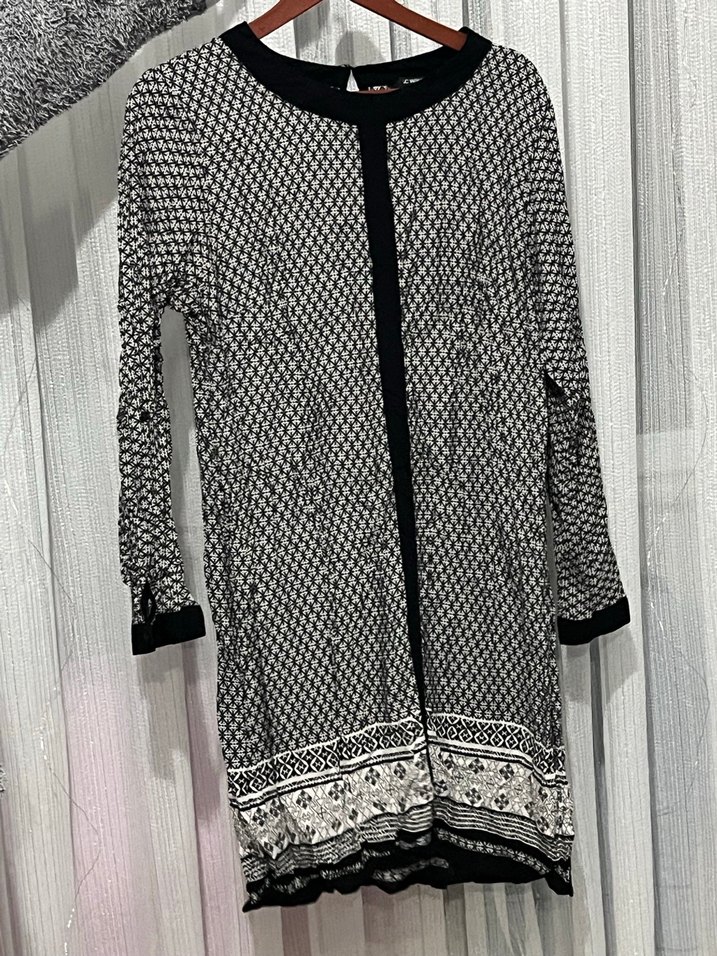 Gri Uzun Kollu Bohem Kadın pareo - Görsel 2