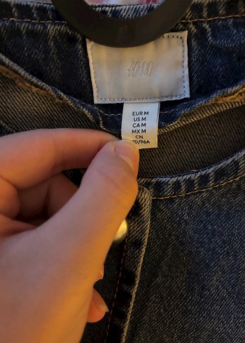 38 Beden H&M Lacivert Kadın Kot Denim Ceket Düğmeli