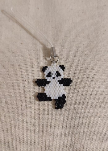 Miyuki Boncuklu Panda Anahtarlık