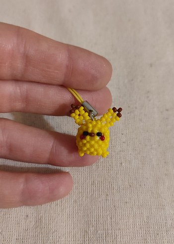  Beden Boncuk İşlemeli Pikachu Anahtarlık