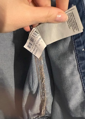Mavi Jeans Nakışlı, Düğmeli, Uzun Kollu Mavi Denim Gömlek