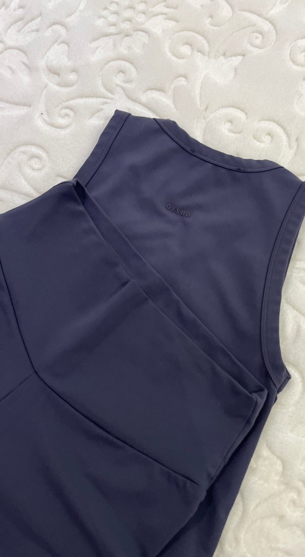 Kadın Lacivert Kolsuz Mini Spor Takım - Görsel 3