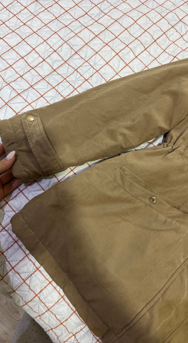 Bej Kürklü Kadın Kışlık Mont - Görsel 2