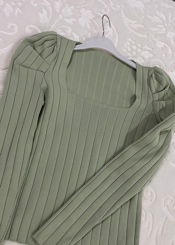 Uzun Kollu Fit Örme Kadın Kazak - Görsel 2