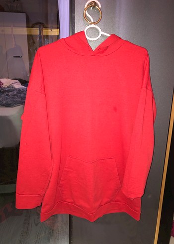 Diğer Kırmızı Kadın Oversize Sweatshirt
