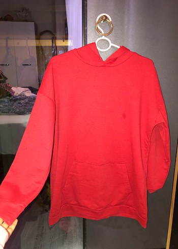 Kırmızı Kadın Oversize Sweatshirt