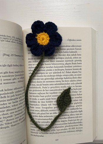 El Örgüsü Papatya Kitap Ayracı - Görsel 2