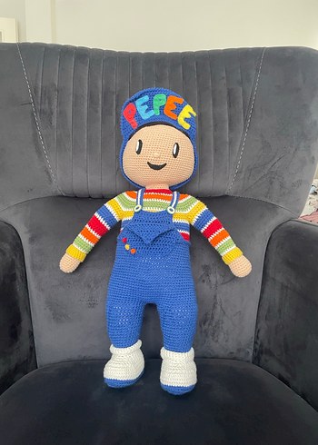 Renkli Örgü Pepe Bebek - Görsel 2