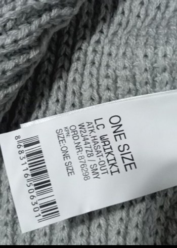 Gri Kadın Örgü Bere - Görsel 5