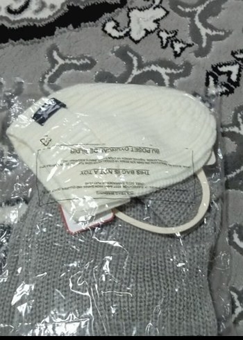 Gri Kadın Örgü Bere - Görsel 3