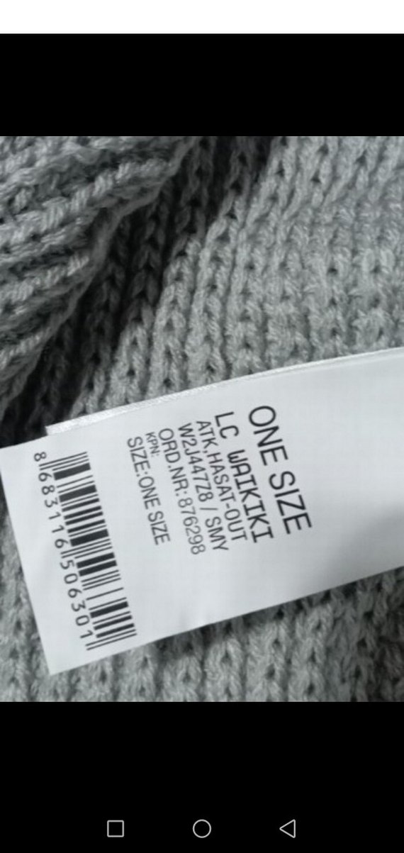 Gri Kadın Örgü Bere - Görsel 5