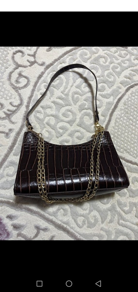 Bordo Deri Kadın Çanta - Görsel 2