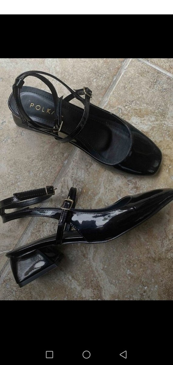 Tokalı Siyah Rugan Topuklu Kadın Ayakkabı - Görsel 4