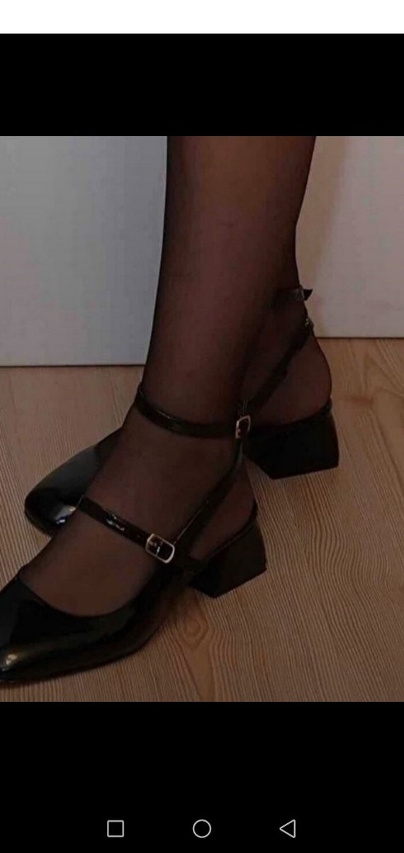 Tokalı Siyah Rugan Topuklu Kadın Ayakkabı - Görsel 3