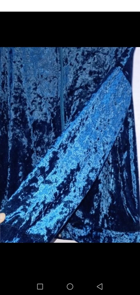 Kadın Mavi Kapüşonlu Fermuarlı Ceket - Görsel 4