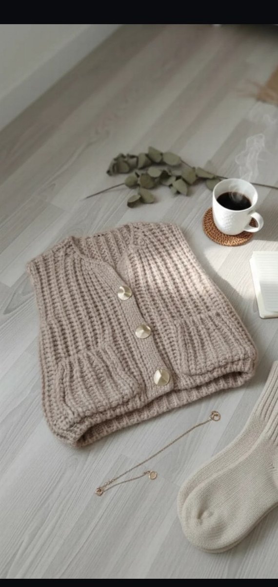 Örgü yelek - Görsel 3