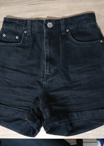 Siyah Kadın Kısa Denim Şort