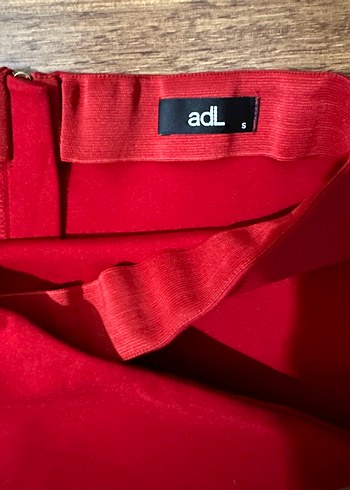 Kırmızı Midi dokuma etek - Görsel 4