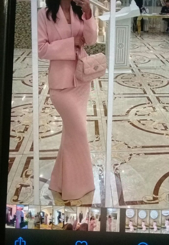 pembe takim ceket ve balik etek - Görsel 3