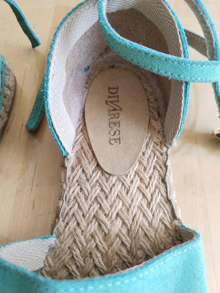 Divarese Turkuaz Süet Espadril - Görsel 4