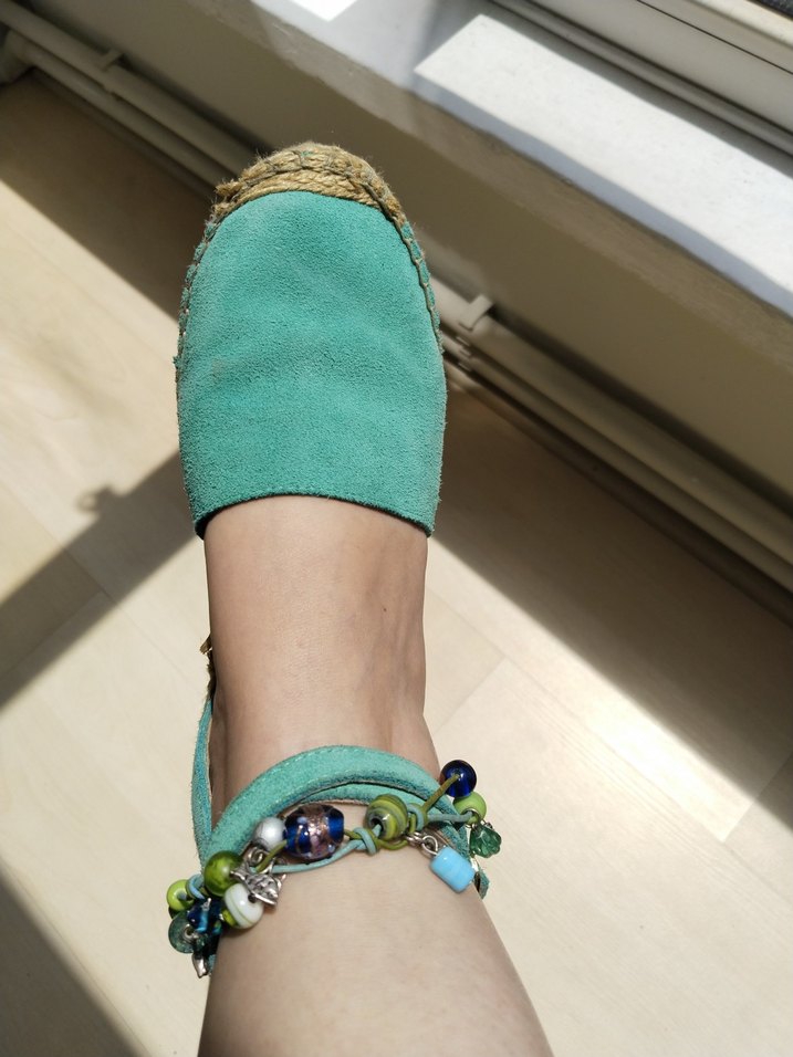 Divarese Turkuaz Süet Espadril - Görsel 2