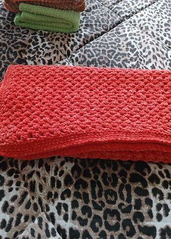 Turuncu Bebek Örgü Battaniye - Görsel 4