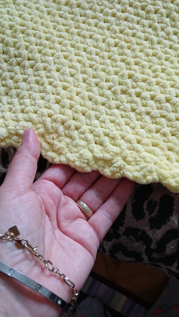 Parlak Sarı Örgü Çocuk Battaniyesi - Görsel 2