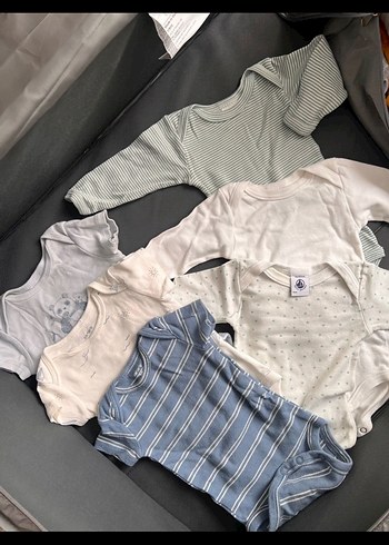 Carters ve Petit Bateau Pamuklu Zıbın 6lı