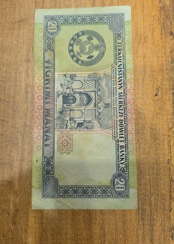  Beden Renk Türkmenistan 20 Manat Eski Banknot