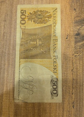  Beden Renk Polonya 500 Zlotych Eski Banknot