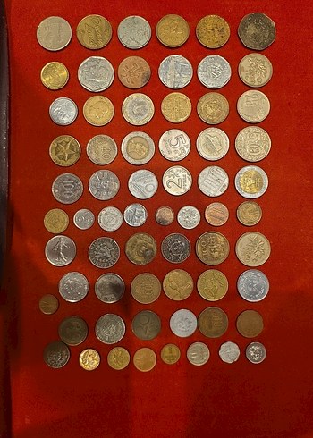 Çeşitli Altın Tonlu Madeni Para Koleksiyonu Toplam 65 adet - Görsel 5