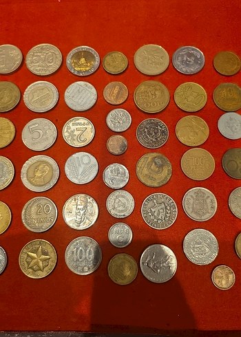 Çeşitli Altın Tonlu Madeni Para Koleksiyonu Toplam 65 adet - Görsel 3