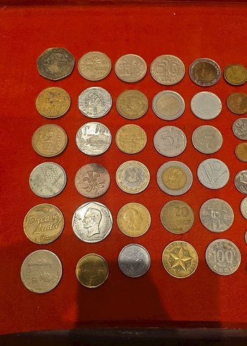 Çeşitli Altın Tonlu Madeni Para Koleksiyonu Toplam 65 adet - Görsel 2