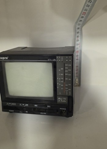 Supra Siyah Retro Televizyon Monitörü - Görsel 3