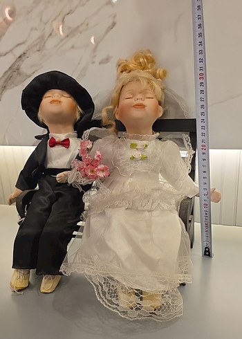 Düğün Temalı Gelin ve Damat Bebek Seti - Görsel 10