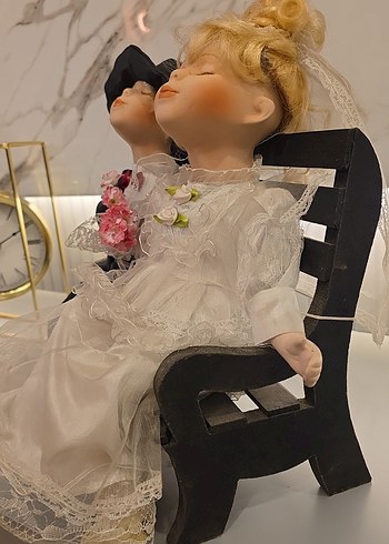 Düğün Temalı Gelin ve Damat Bebek Seti - Görsel 8