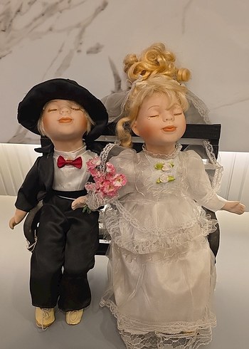 Düğün Temalı Gelin ve Damat Bebek Seti - Görsel 4