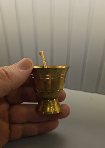 Dekoratif Parlak Altın Havan ve Tokmak - Görsel 2