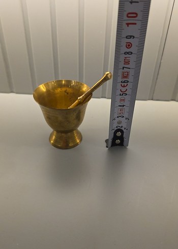 Dekoratif Parlak Altın Havan ve Tokmak - Görsel 5