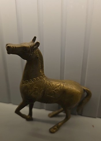 Pirinç Deve Rengi At Figürü - Görsel 3